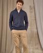 Pull col camionneur bleu