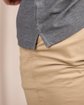 Polo au col contrastant gris