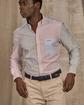 Chemise patchwork rayures vert