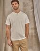 T-shirt col tunisien blanc T-shirt col tunisien blanc