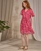Robe midi fleurie rose Robe midi fleurie rose