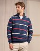 Sweat rayé col camionneur bleu Sweat rayé col camionneur bleu