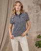 Polo marinière bleu