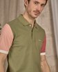 Polo color block vert Polo color block vert
