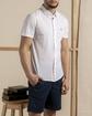 Chemise manches courtes unie broderie trois vaches 100% Coton