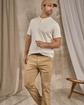 T-shirt col tunisien blanc T-shirt col tunisien blanc