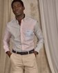 Chemise patchwork rayures vert