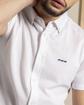 Chemise manches courtes unie broderie trois vaches 100% Coton