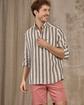 Chemise en lin vert