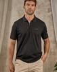 Polo col zippé noir