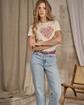 T-shirt cœur fleuri
