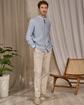 Chemise lin Dalian bleu Chemise lin Dalian bleu