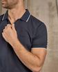 Polo sans bouton bleu Polo sans bouton bleu
