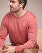 Pull col rond rose
